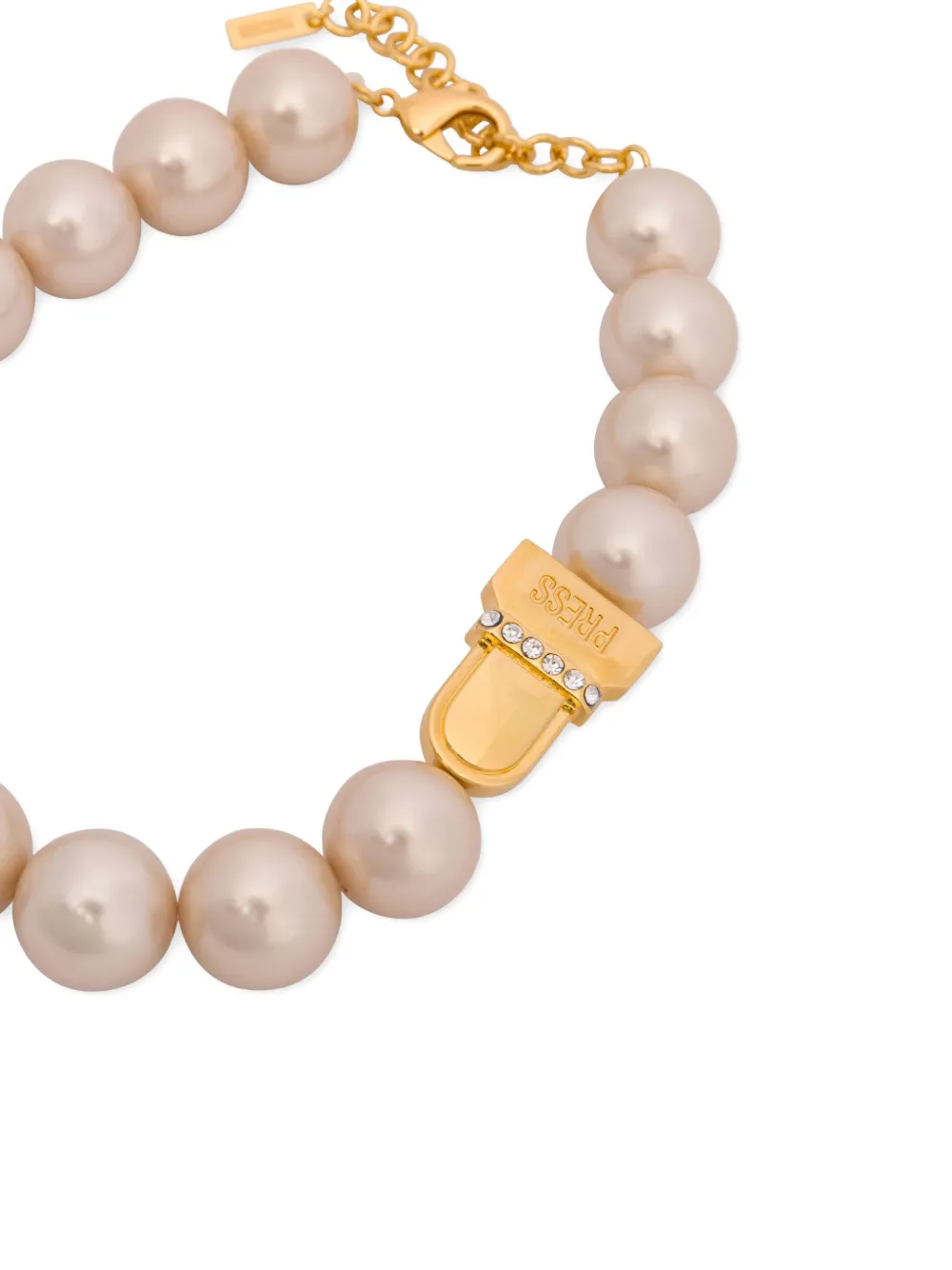 Moschino Halsketting met imitatieparel - Wit