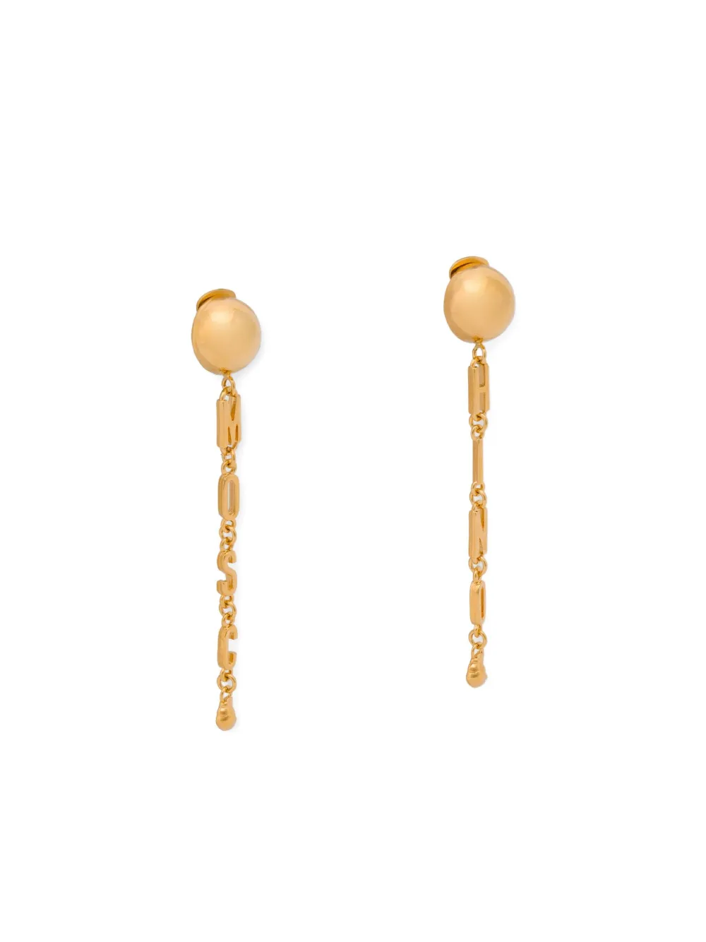 Moschino Oorbellen met logo - Goud