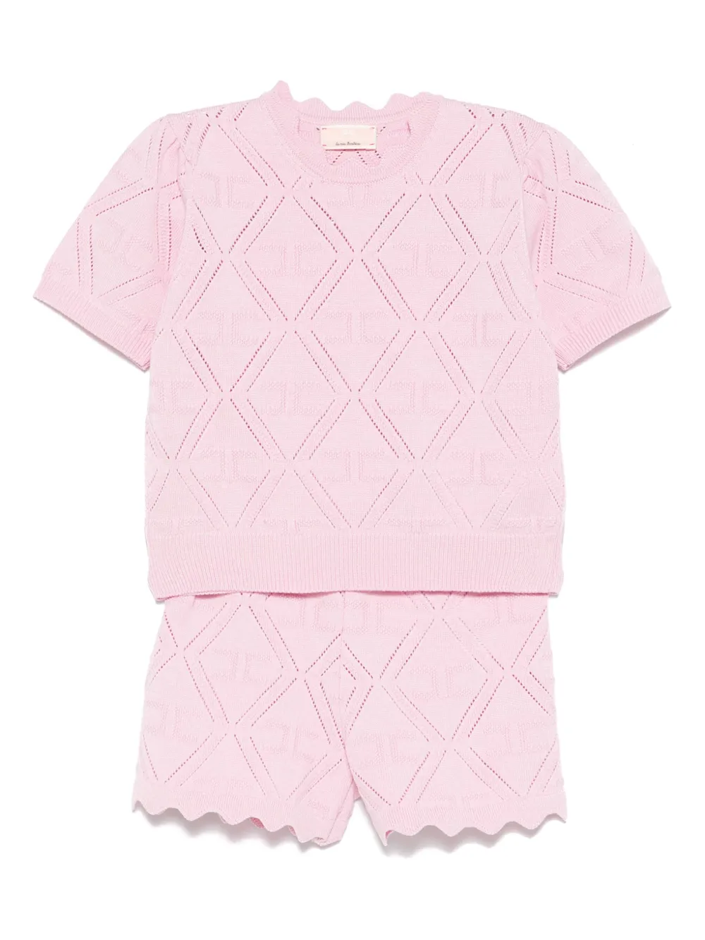 Elisabetta Franchi La Mia Bambina embroidered shorts (set of two) | Pink | Image 1