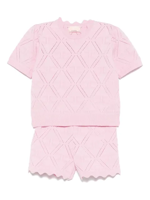 Elisabetta Franchi La Mia Bambina embroidered shorts (set of two)
