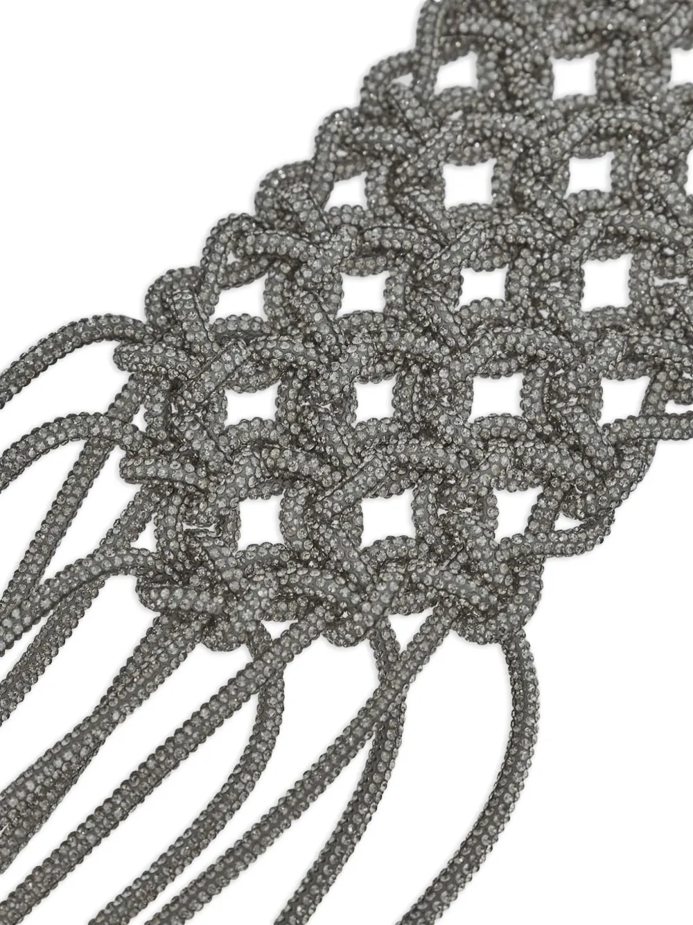 Gentry Portofino Halsketting met macramé detail - Zilver