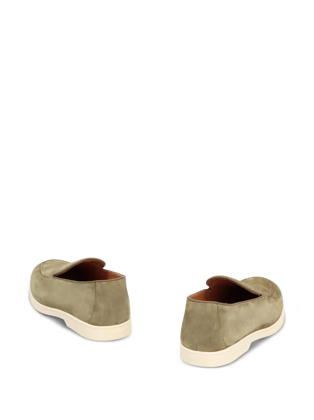 Doucal's almond-toe loafers Green
