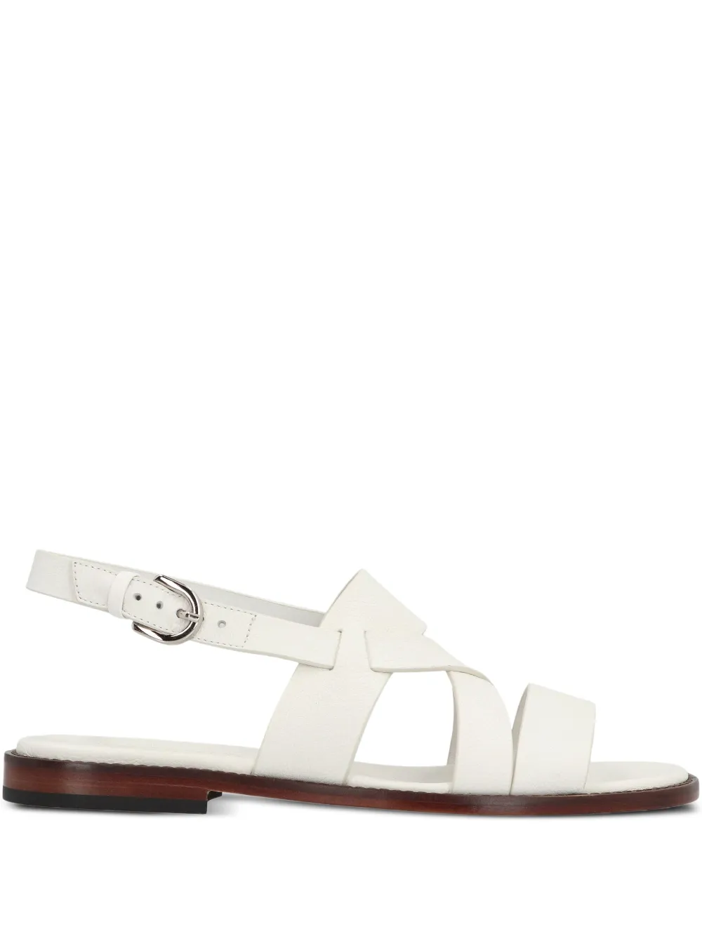 Doucal's Tropic flat sandals White