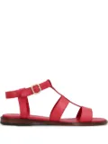 Doucal's leather flat sandals - Red