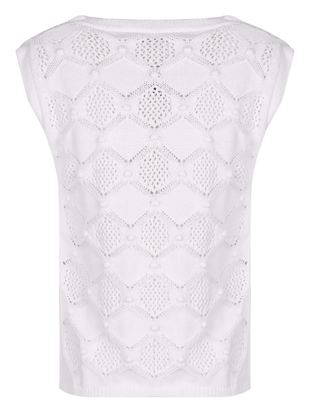  Max Mara Open-knit Top - White 