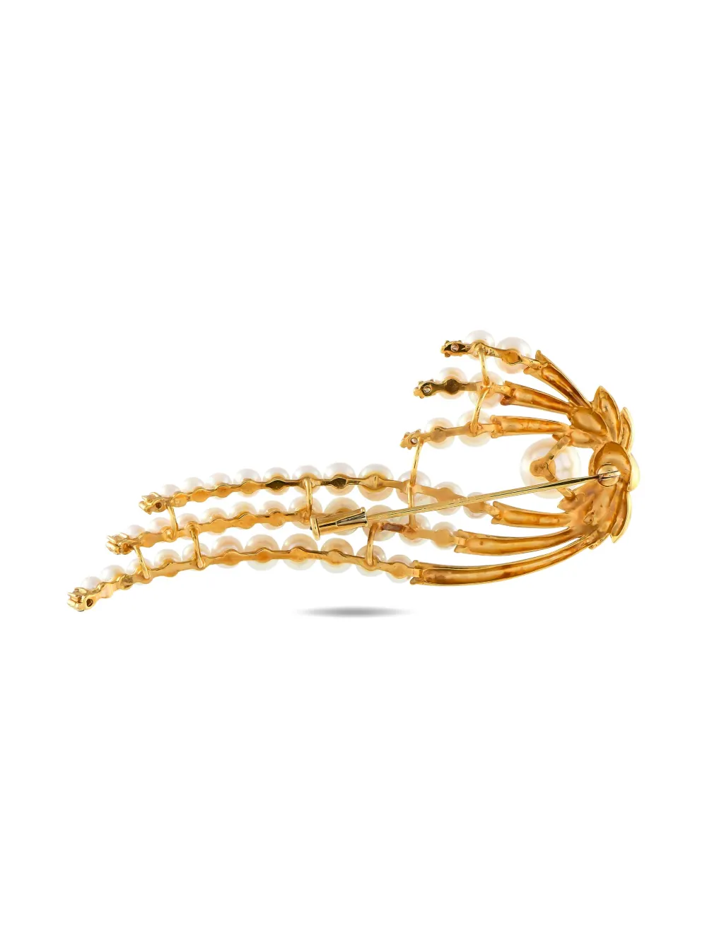 LB Exclusive pre-owned 18K yellow gold pearl brooch | Image 2