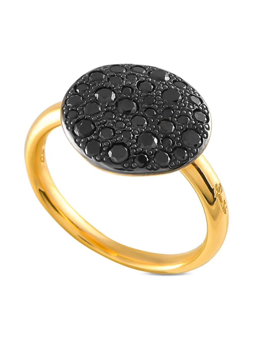 Pre-owned Pomellato 18k Yellow Gold Sabbia Diamond Ring