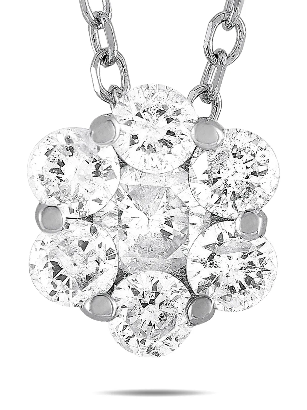 LB Exclusive 14K white gold diamond necklace | Image 2