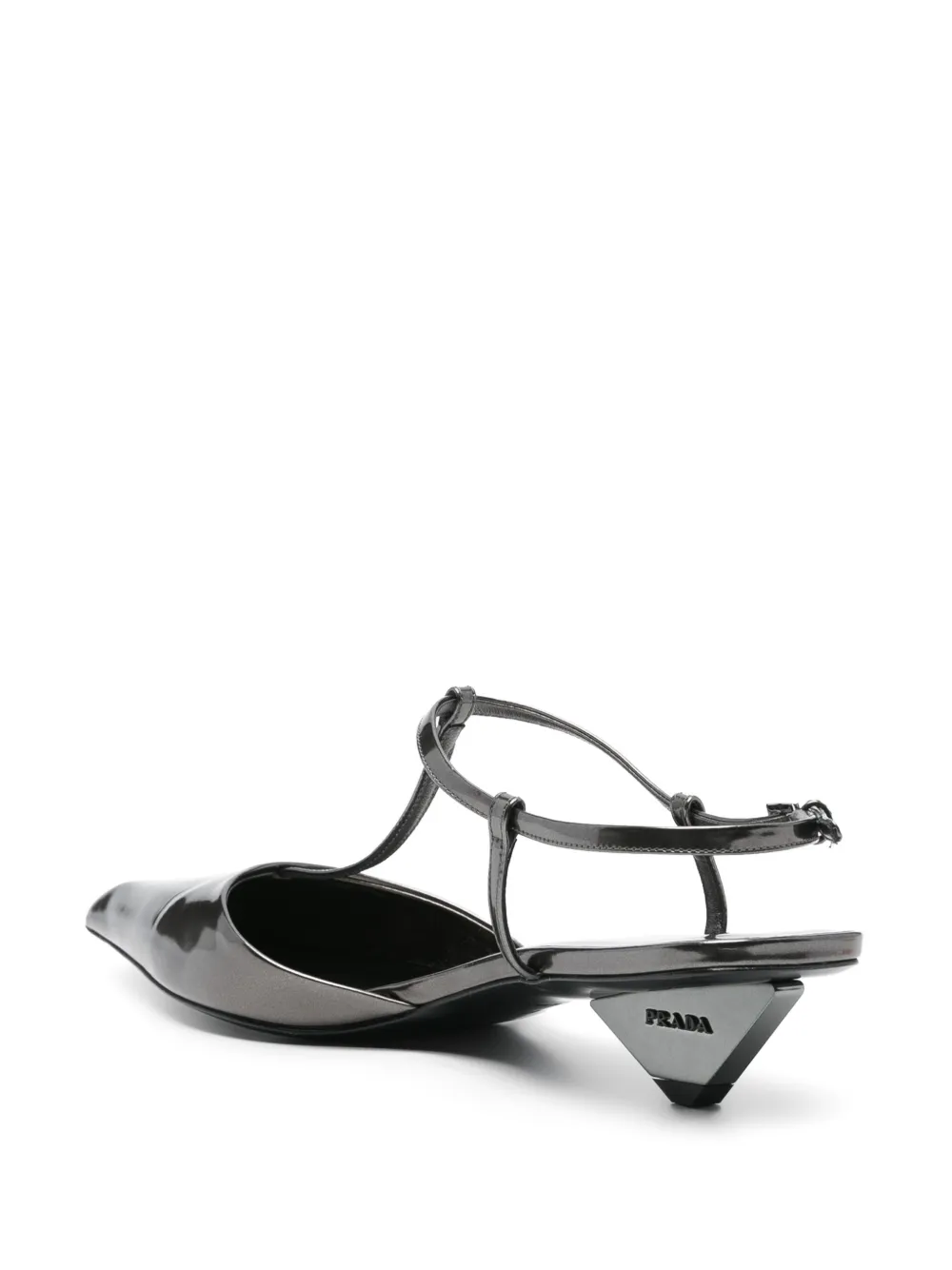 Pre-owned Prada 35mm Metallic Pumps