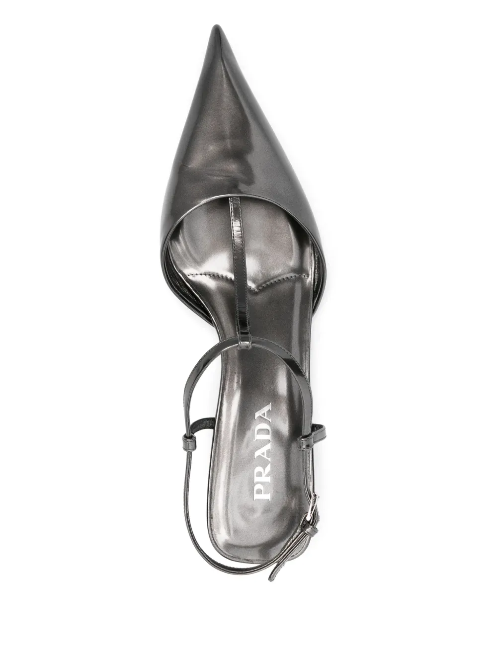 Pre-owned Prada 35mm Metallic Pumps