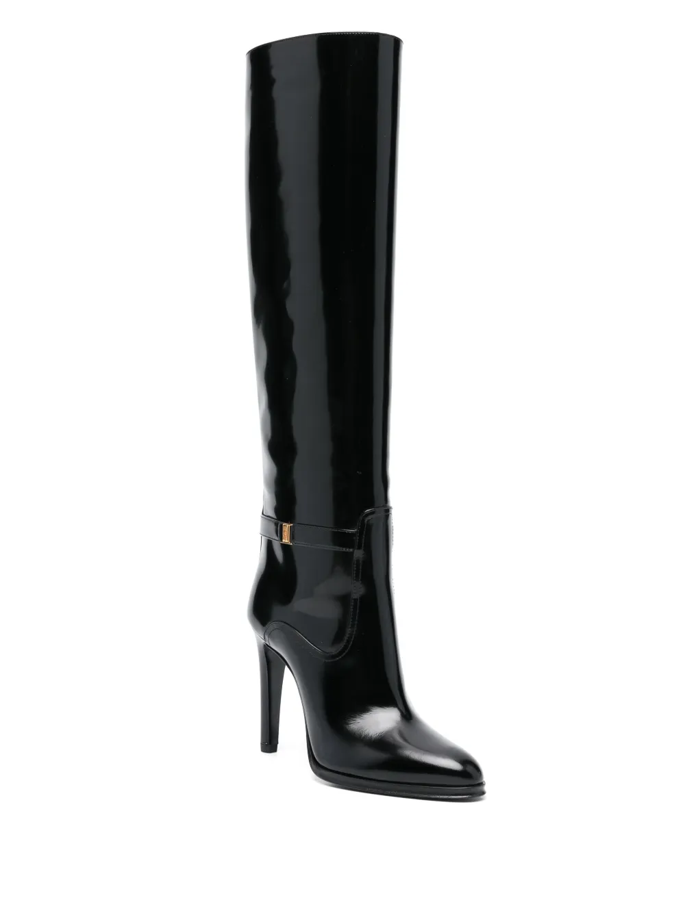 Saint Laurent Pre-Owned 100 mm Linda laarzen - Zwart