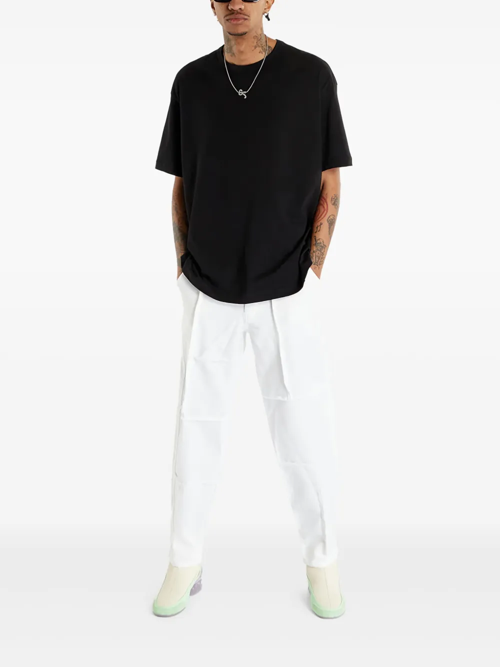 Comme Des Garçons Shirt Plooibroek Wit