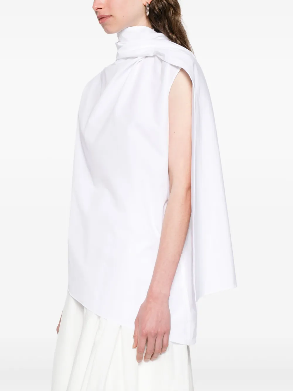 CARVEN SCARF-DETAIL BLOUSE