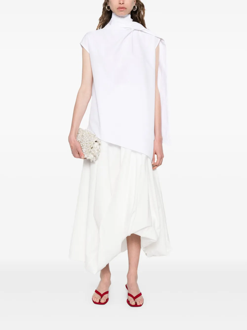 Carven scarf-detail blouse - Wit
