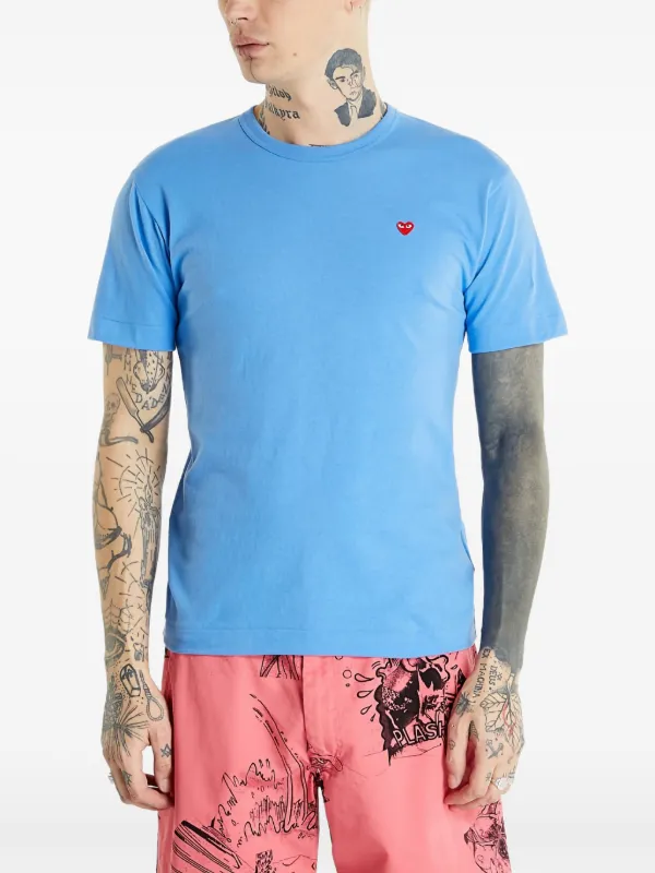Comme Des Garçons Play ハートロゴ Tシャツ | ブルー | FARFETCH JP