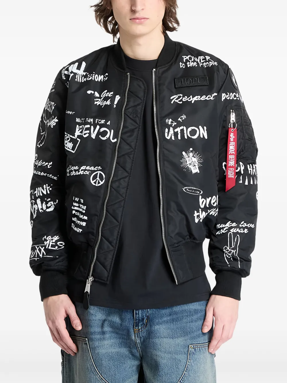Alpha Industries MA-1 Peace bomber jacket | Bomber Jackets | Image 2