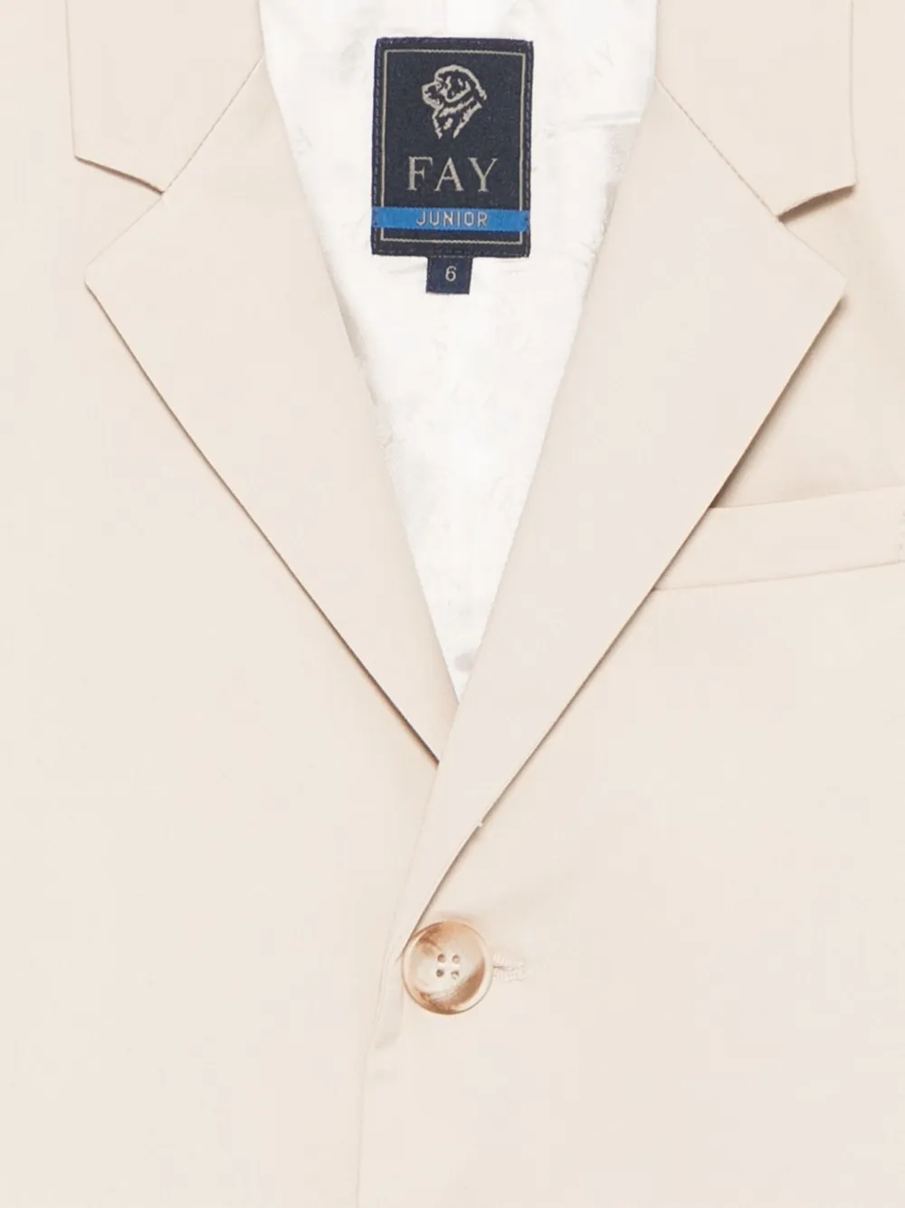 Fay Kids Katoenen blazer Beige