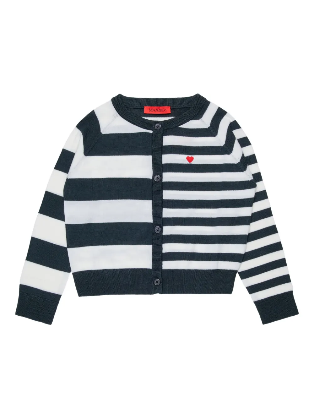 MAX & Co. Kids ストライプ カーディガン - ブルー MAX & Co. Kids ストライプ カーディガン - ブルー