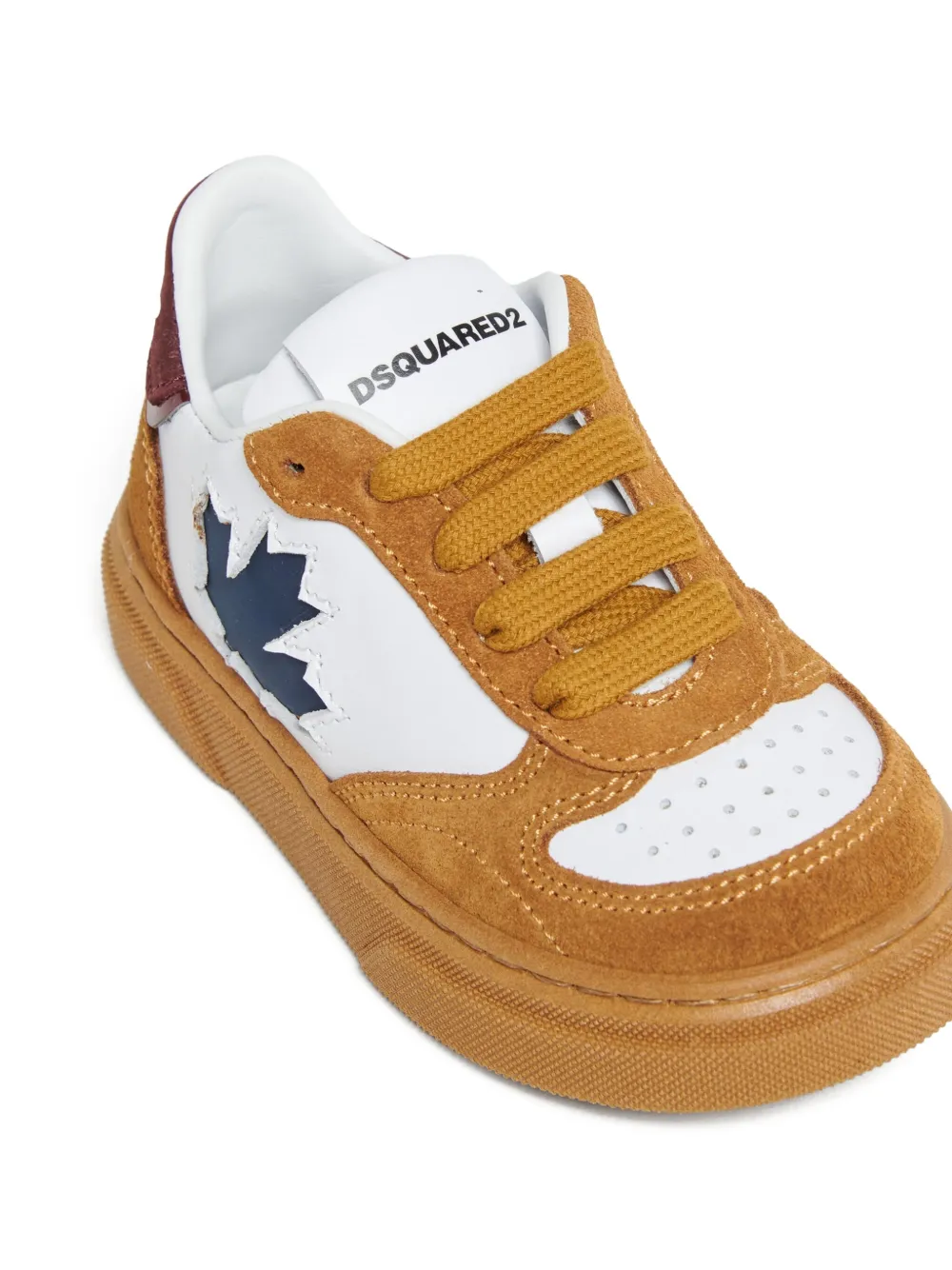DSQUARED2 KIDS Sneakers met bladerdetail Bruin