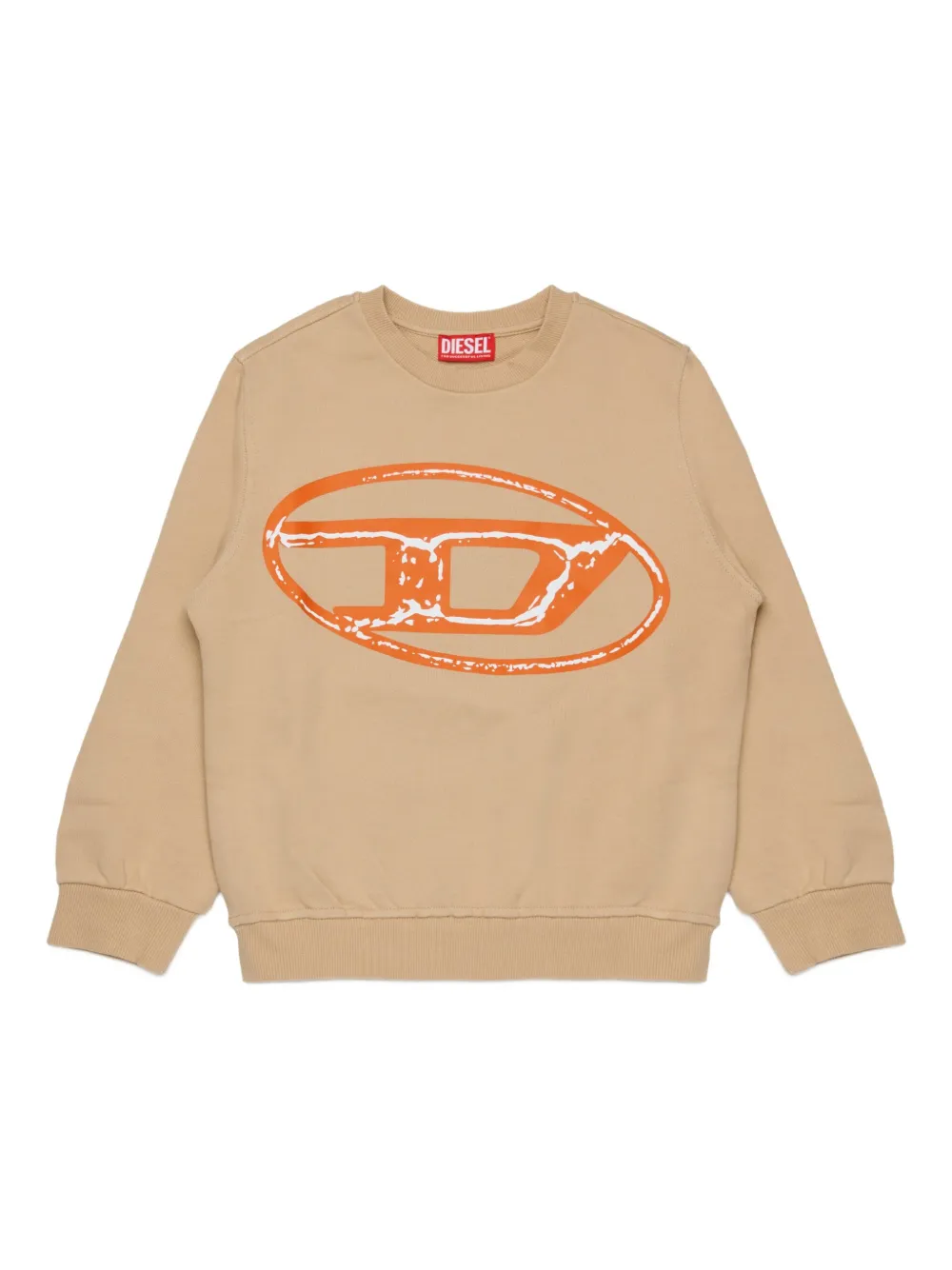 Diesel Kids Sbonnie logo-print sweatshirt Beige