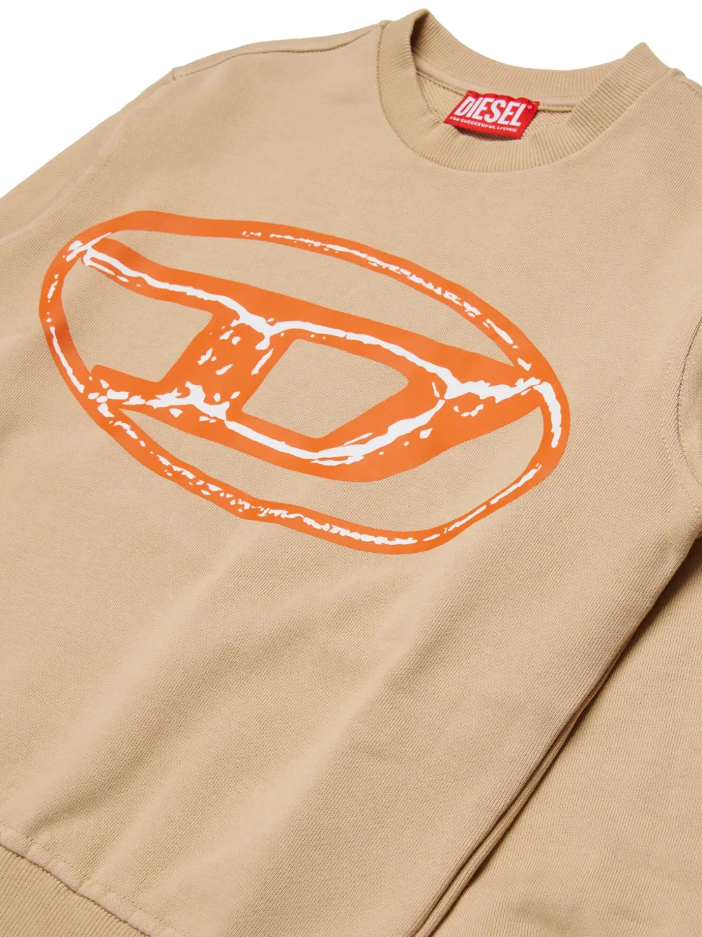 Diesel Kids Sbonnie logo-print sweatshirt Beige