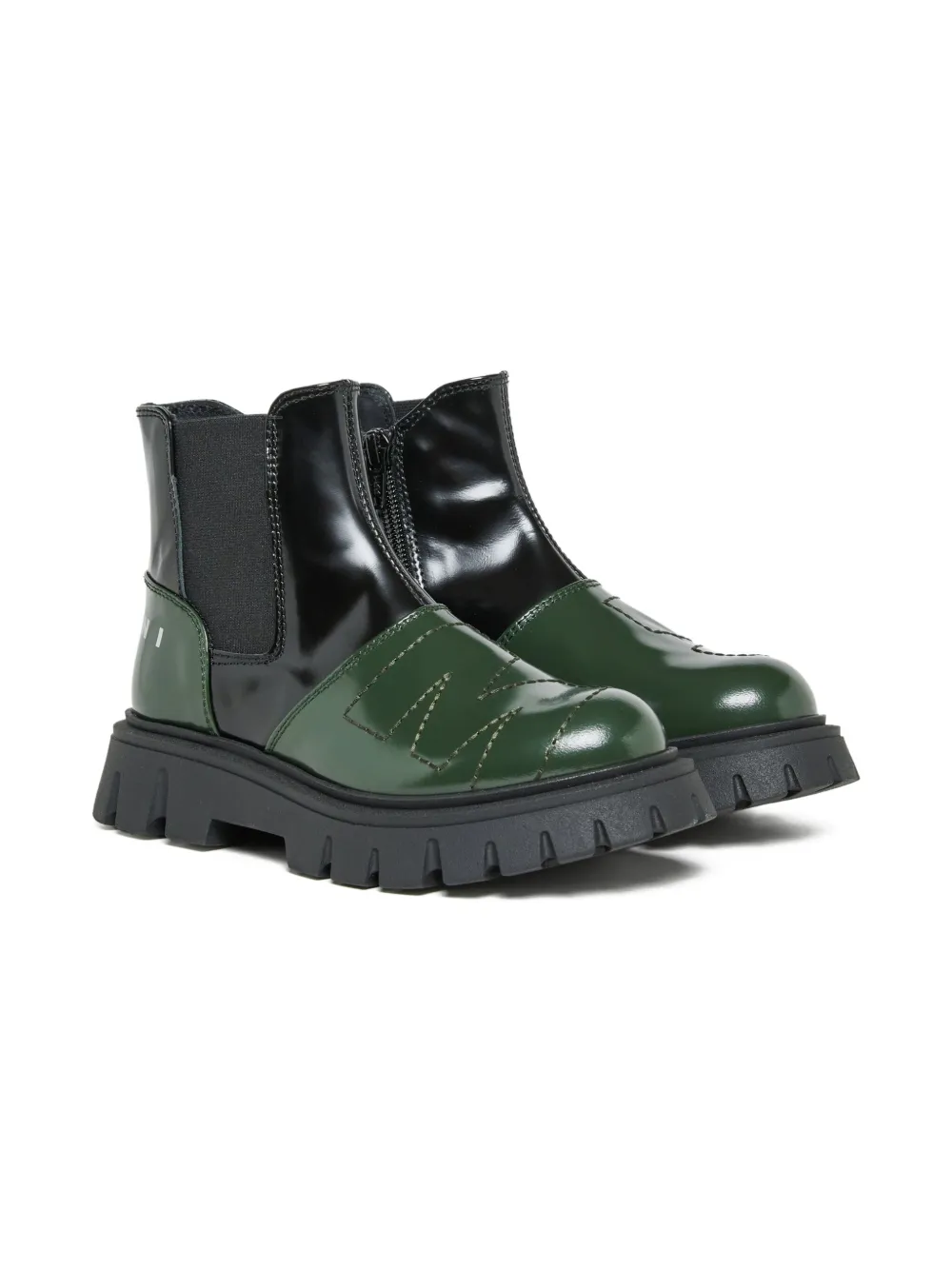 Marni Kids panelled leather boots | Teen Ankle Boots | Image 2