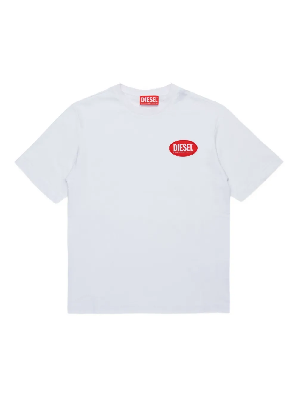 Diesel Kids T-shirt met logopatch Wit