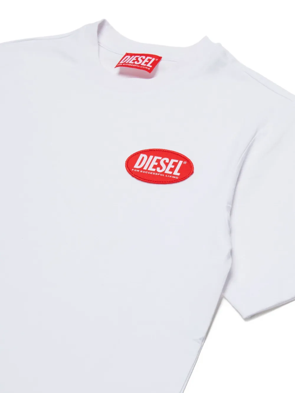 Diesel Kids T-shirt met logopatch Wit