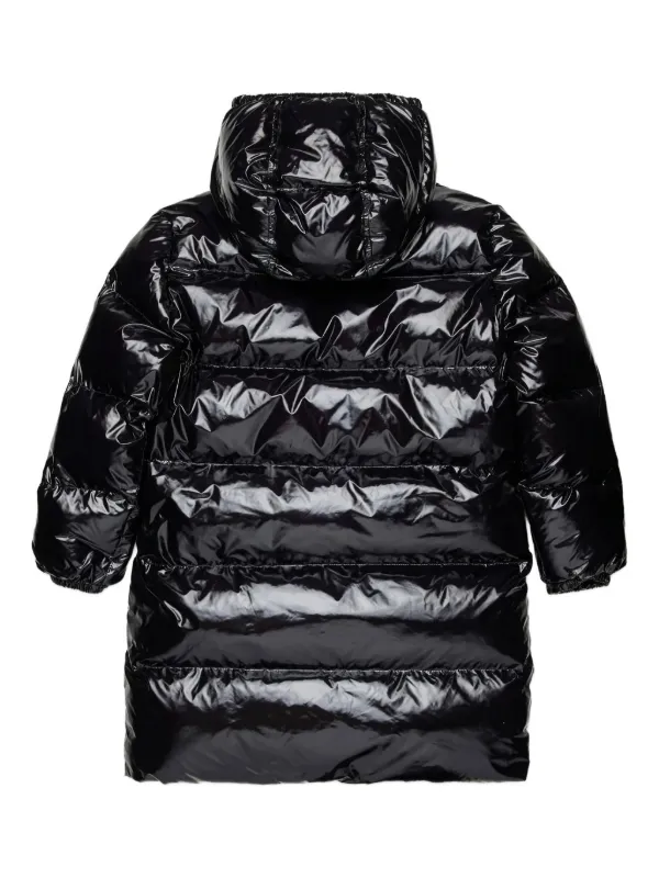 DSQUARED2 KIDS Hooded Shiny Puffer Jacket Black
