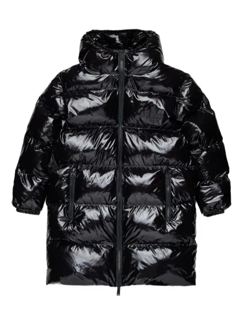 DSQUARED2 KIDS hooded shiny puffer jacket