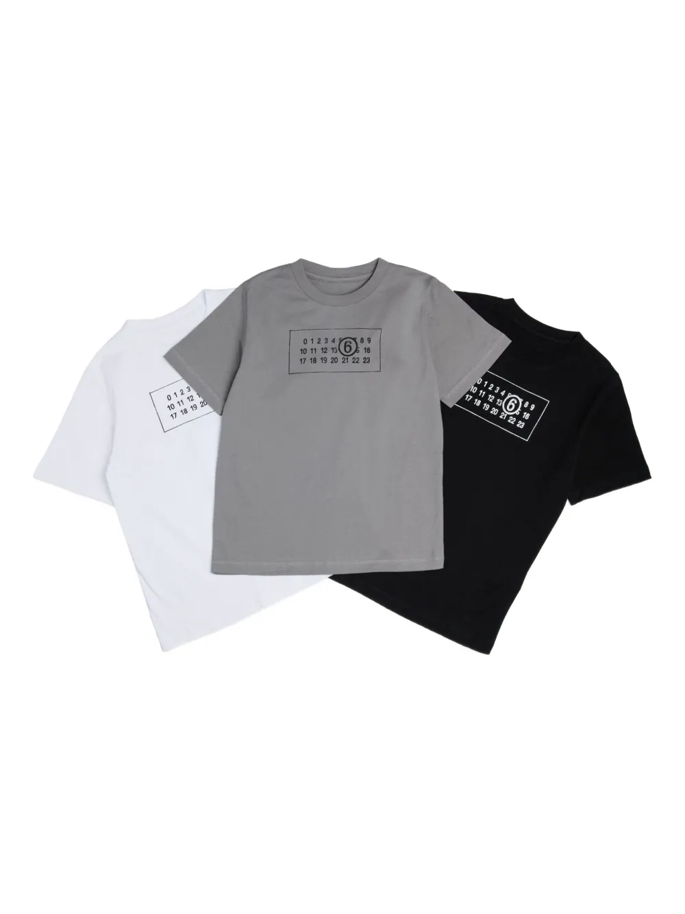 MM6 Maison Margiela Kids ロゴ Tシャツ セット - ブラック MM6 Maison Margiela Kids ロゴ Tシャツ セット - ブラック
