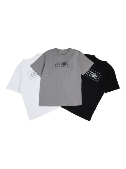 MM6 Maison Margiela Kids Set aus drei T-Shirts mit Logo-Print