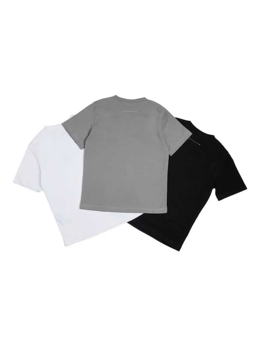 MM6 Maison Margiela Kids Drie T-shirts met logoprint Zwart