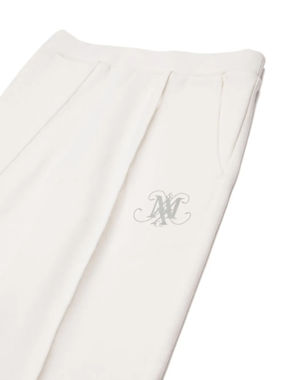 MAX&Co. Kids Katoenen broek met monogram Wit