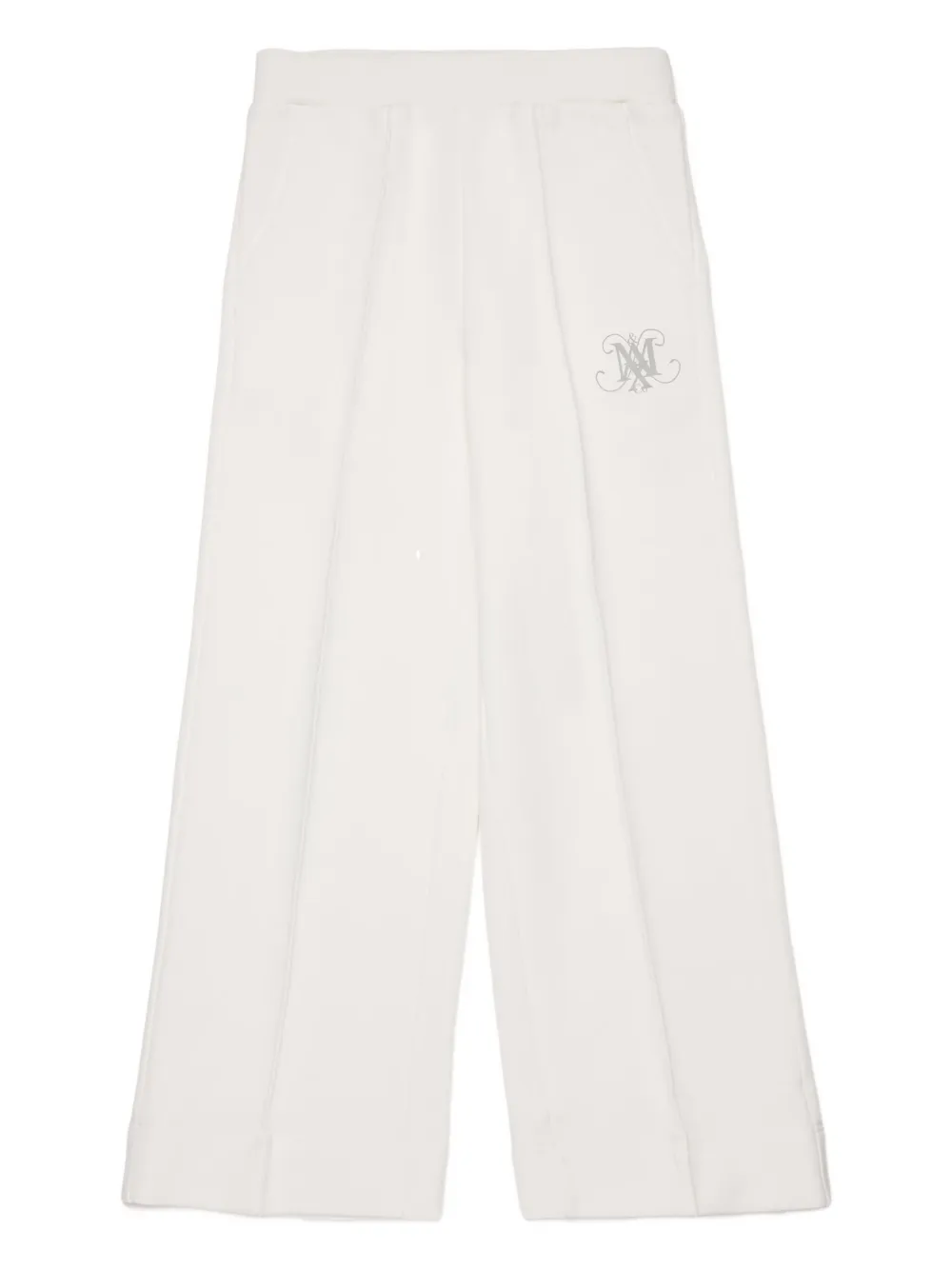 MAX&Co. Kids monogrammed cotton trousers | White | Image 1