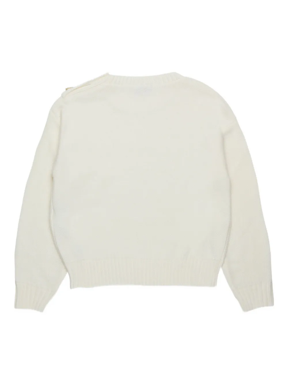 N°21 Decorative-button Jumper In White