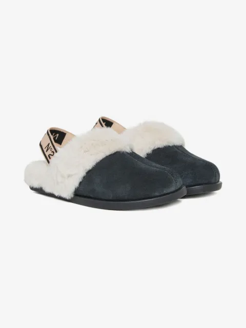 Nº21 Kids trimmed slingback shoes
