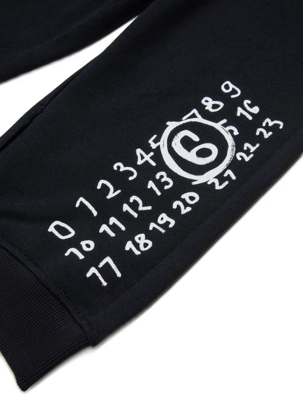 MM6 Maison Margiela Kids Trainingsbroek met Numbers-print Zwart