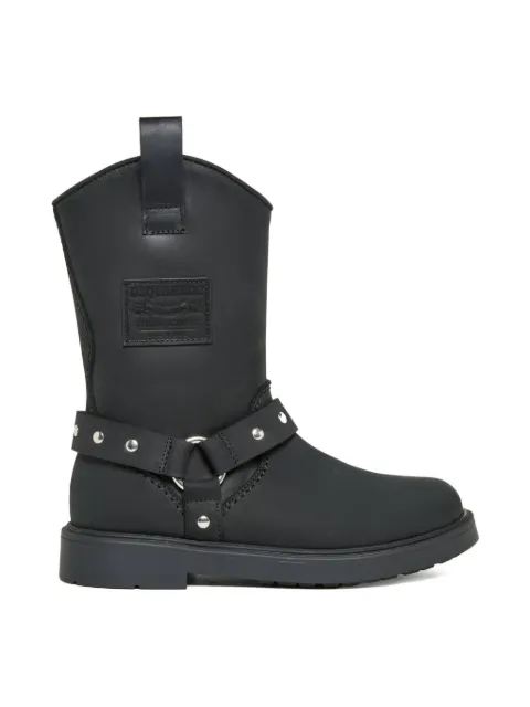 DSQUARED2 KIDS zip-detail leather buckle boots
