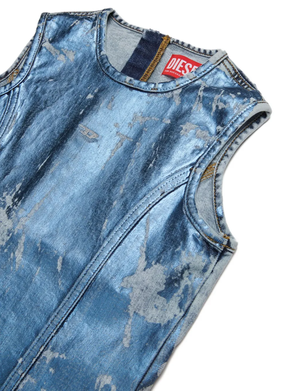Diesel Kids Jurk met metallic-effect Blauw