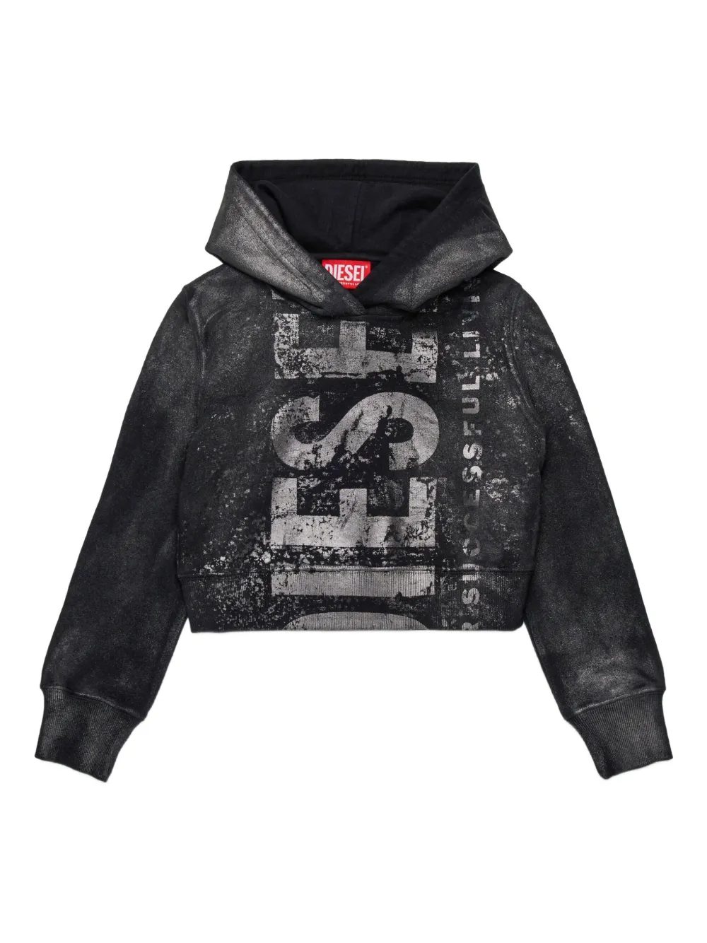 Diesel Kids Slimp hoodie Zwart