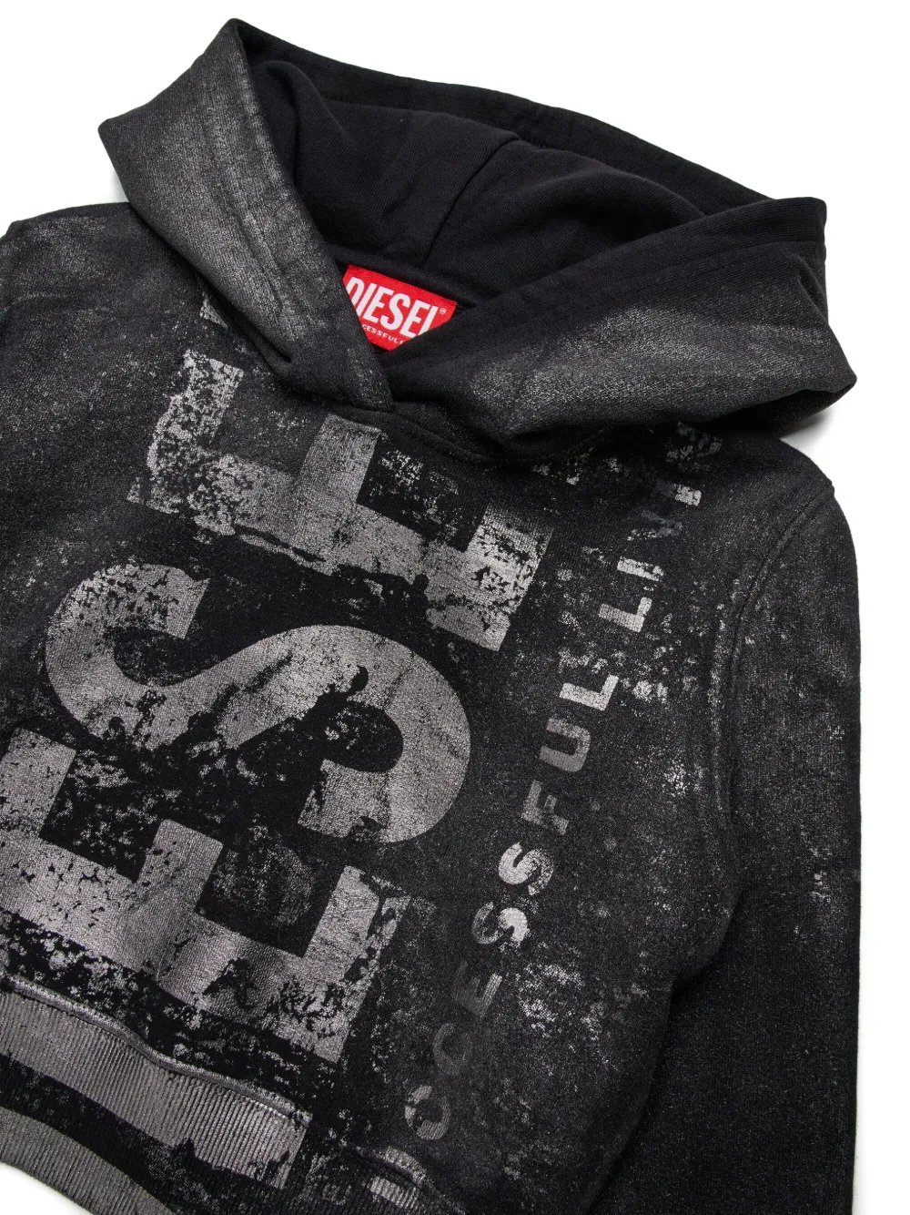 Diesel Kids Slimp hoodie Zwart