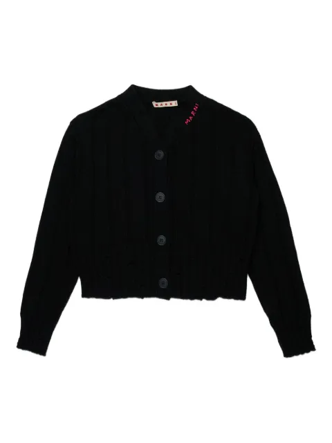 Marni Kids كارديغان مطرز بشعار الماركة