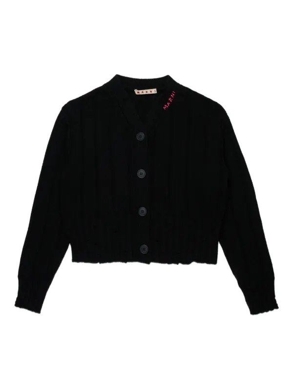 Marni Kids ロゴ カーディガン | ブラック | FARFETCH JP