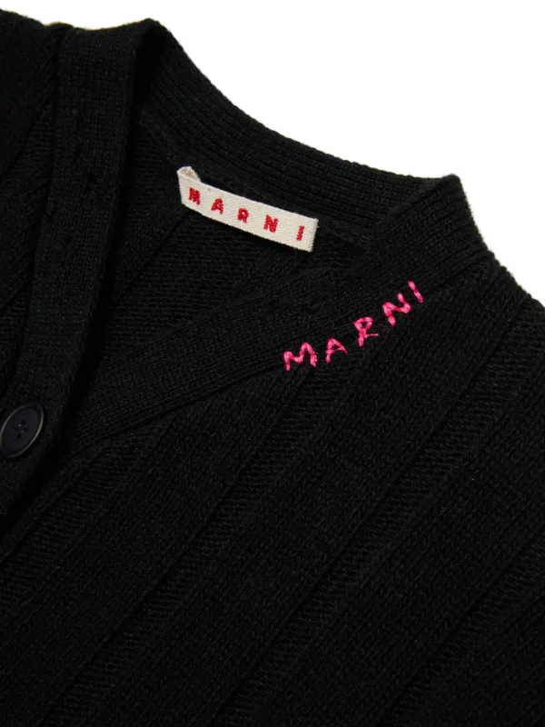 Marni Kids ロゴ カーディガン | ブラック | FARFETCH JP