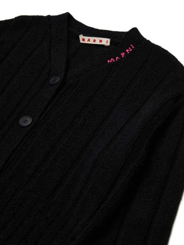 Marni Kids ロゴ カーディガン | ブラック | FARFETCH JP