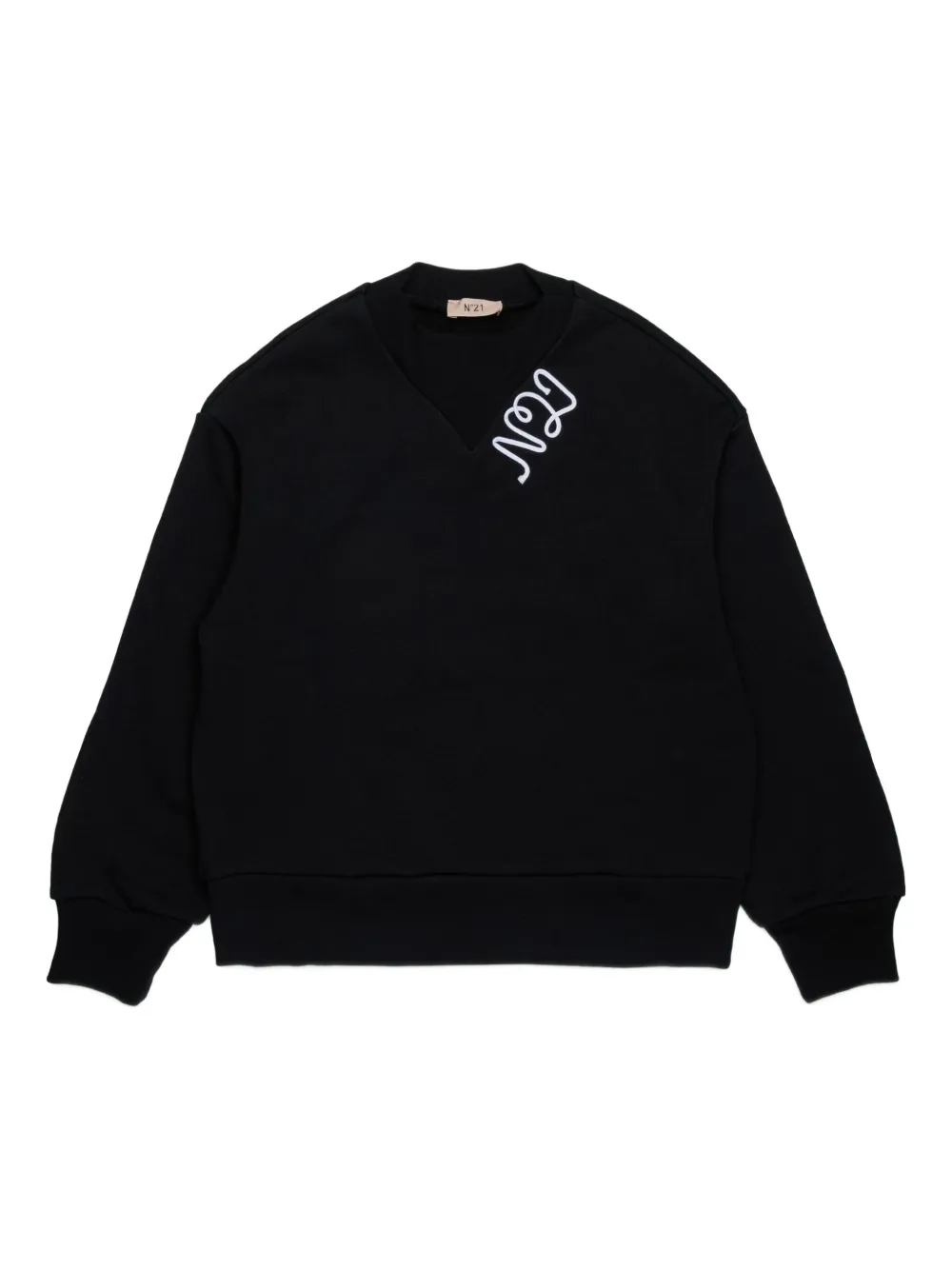 Nº21 Kids logo-patch sweatshirt | Black | Image 1