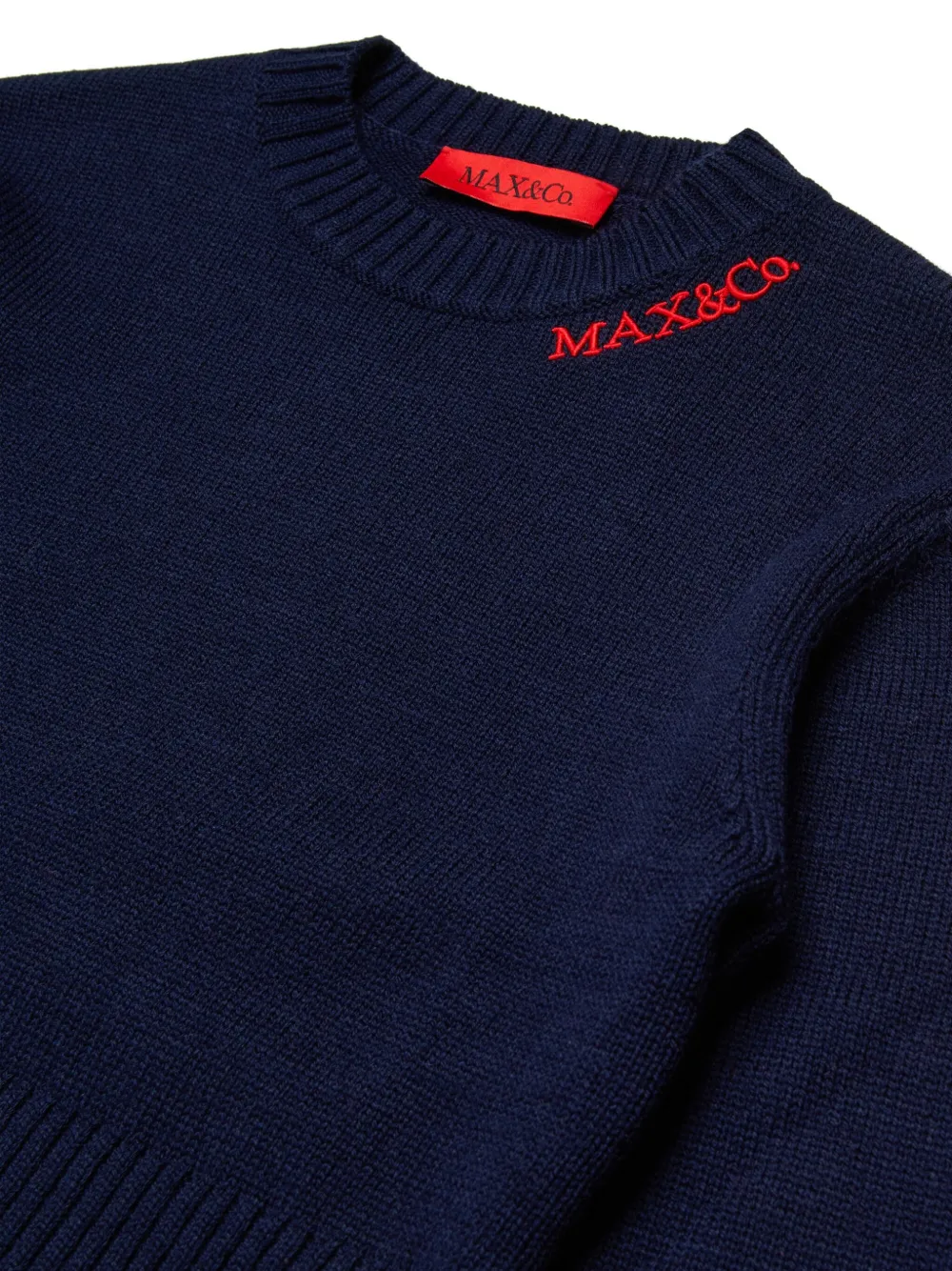 MAX&Co. Kids Trui met geborduurd logo Blauw
