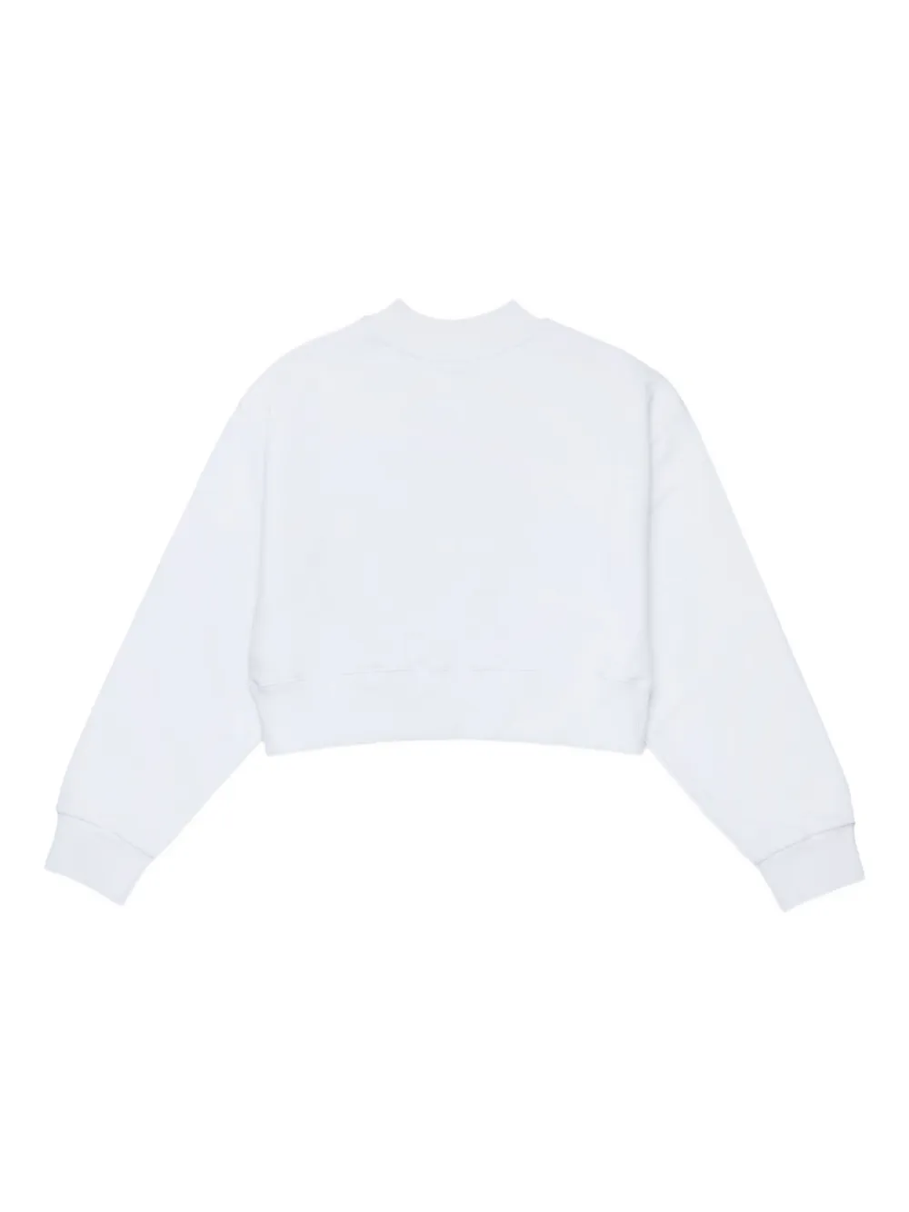 MM6 Maison Margiela Kids number-patch cropped sweatshirt Wit