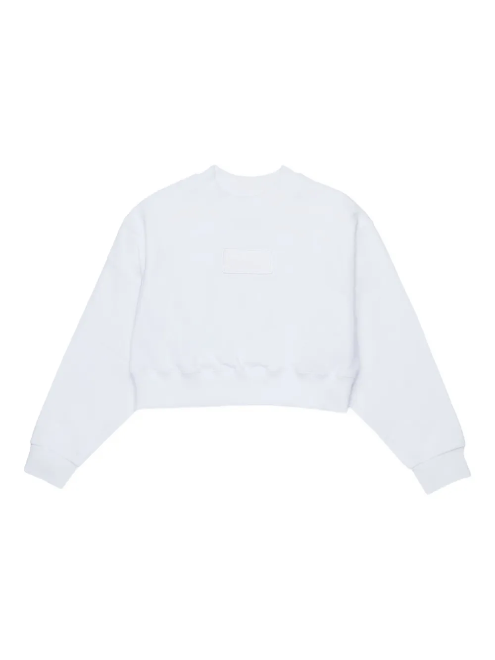 MM6 Maison Margiela Kids number-patch cropped sweatshirt Wit